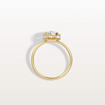 Hexagon Bezel Solitaire Round Lab Diamond Ring - Rings