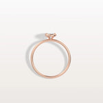 Minimalist Solitaire Bezel Set Round Lab Grown Diamond Ring - Rings