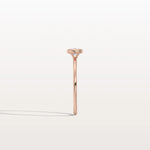 Minimalist Solitaire Bezel Set Round Lab Grown Diamond Ring - Rings