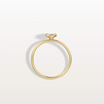 Minimalist Solitaire Bezel Set Round Lab Grown Diamond Ring - Rings