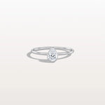 Minimalist Bezel Set Pear Lab Grown Diamond Ring - Rings