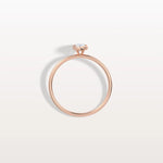 Minimalist Bezel Set Pear Lab Grown Diamond Ring - Rings