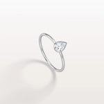 Minimalist Bezel Set Pear Lab Grown Diamond Ring - Rings