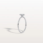 Minimalist Bezel Set Pear Lab Grown Diamond Ring - Rings
