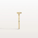 Minimalist Bezel Set Pear Lab Grown Diamond Ring - Rings