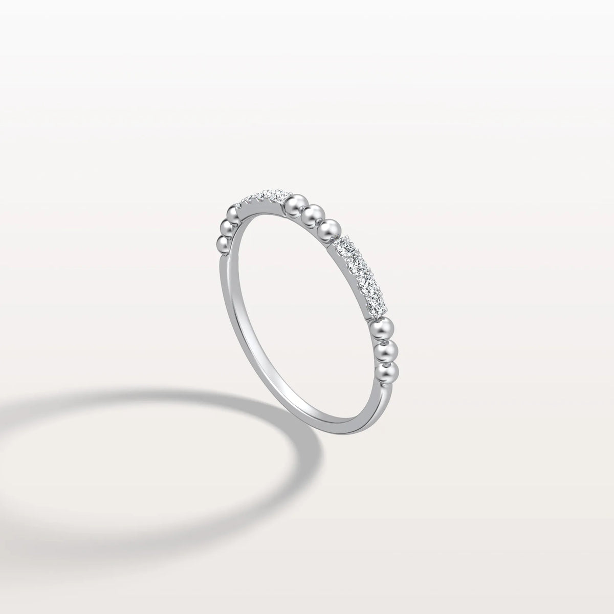 Milligram Pave Lab Grown Diamond Stackable Ring - Rings