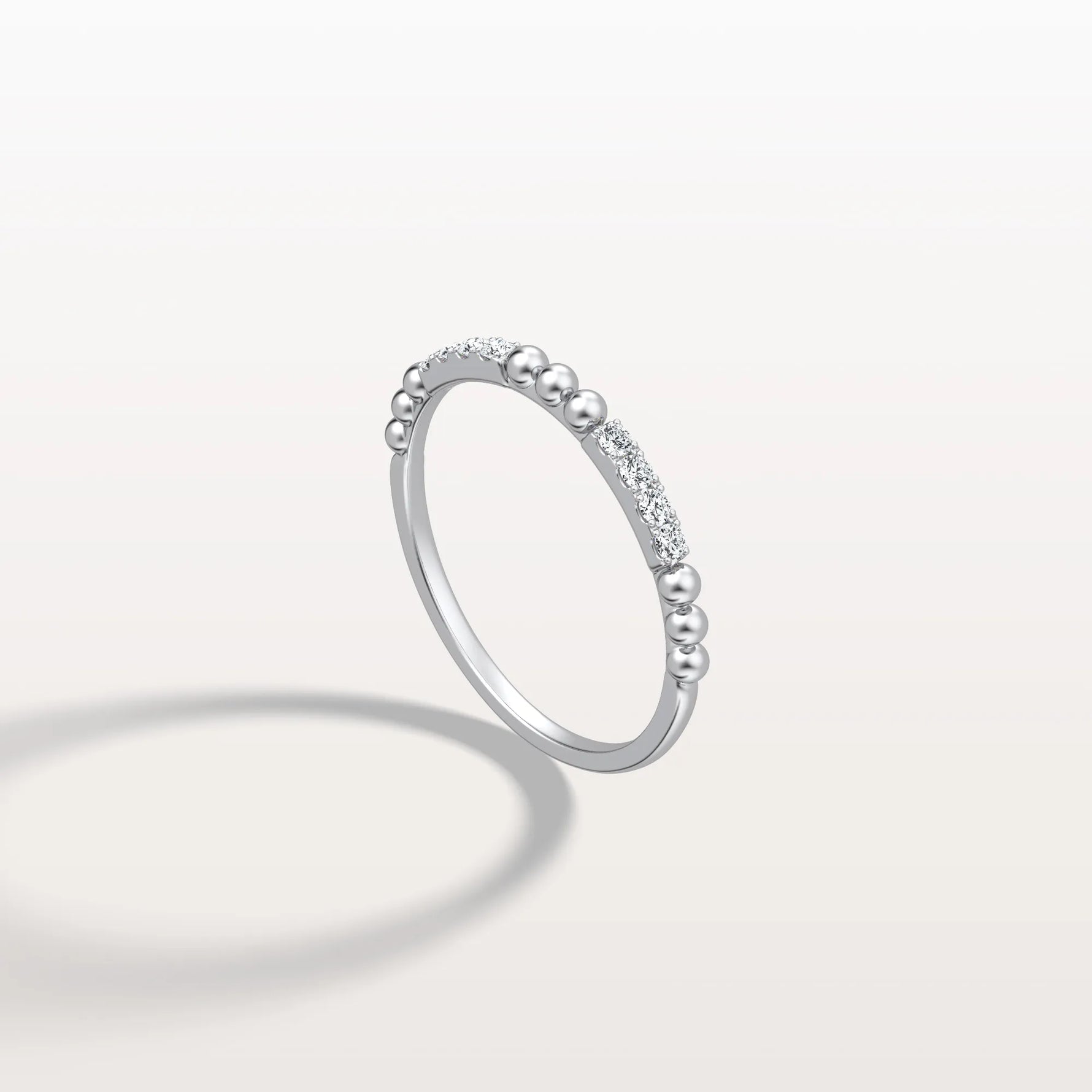 Milligram Pave Lab Grown Diamond Stackable Ring - Rings