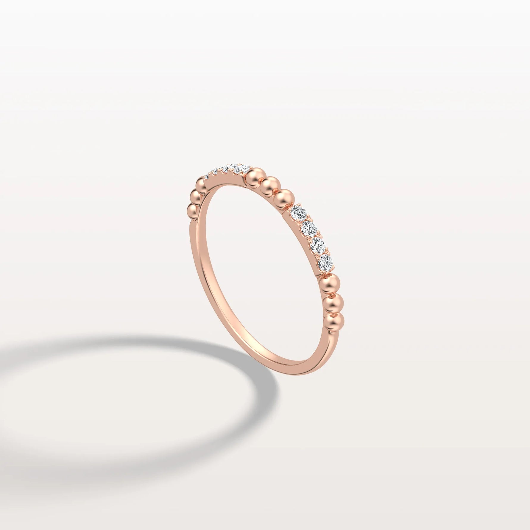 Milligram Pave Lab Grown Diamond Stackable Ring - Rings