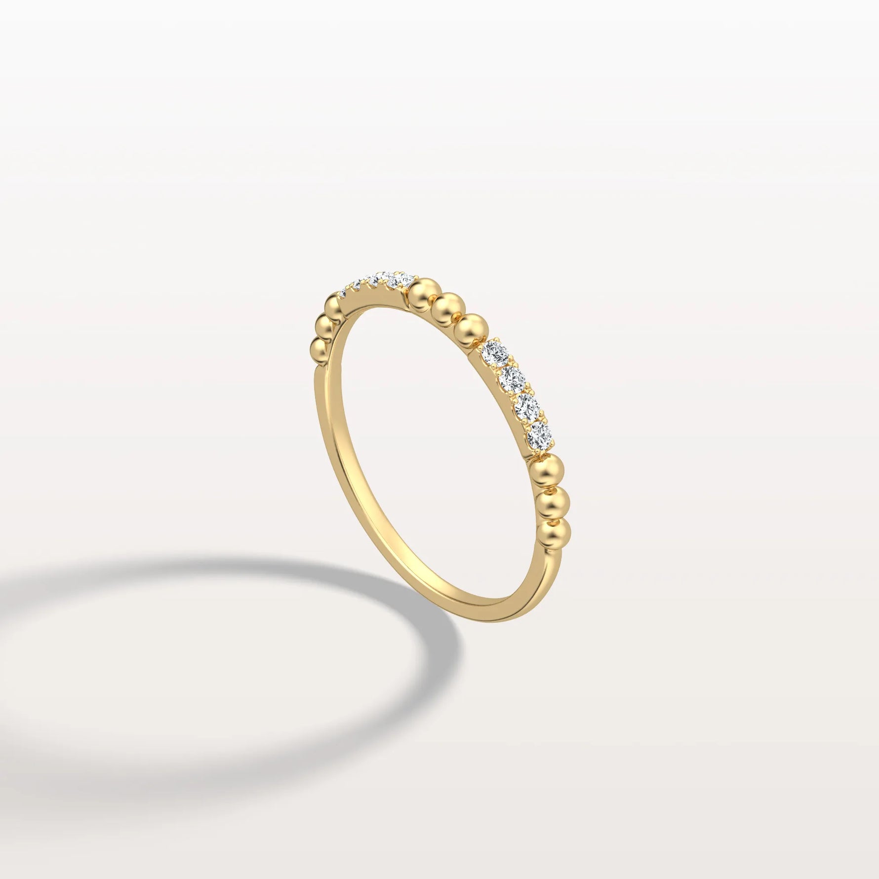 Milligram Pave Lab Grown Diamond Stackable Ring - Rings
