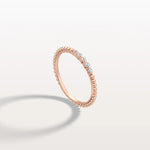 Minimalist Bead Accent Lab Grown Diamond Ring - Rings
