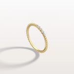 Minimalist Bead Accent Lab Grown Diamond Ring - Rings