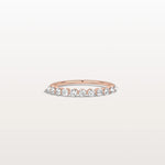 Half Eternity Lab Grown Diamond Ring - Round Cut Stackable Wedding Band - Rings