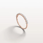 Half Eternity Lab Grown Diamond Ring - Round Cut Stackable Wedding Band - Rings