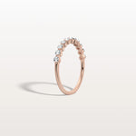 Half Eternity Lab Grown Diamond Ring - Round Cut Stackable Wedding Band - Rings