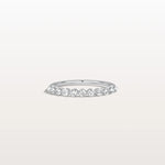 Half Eternity Lab Grown Diamond Ring - Round Cut Stackable Wedding Band - Rings