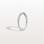 Half Eternity Lab Grown Diamond Ring - Round Cut Stackable Wedding Band - Rings