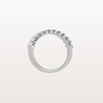 Half Eternity Lab Grown Diamond Ring - Round Cut Stackable Wedding Band - Rings