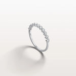 Half Eternity Lab Grown Diamond Ring - Round Cut Stackable Wedding Band - Rings