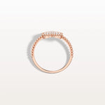 Lab Grown Diamond Beaded Heart Ring in 14K White Gold - Rings