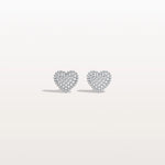 Heart - Shaped Lab Created Diamond Studs in 14K Solid Gold - Earrings