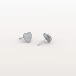 Heart - Shaped Lab Created Diamond Studs in 14K Solid Gold - Earrings
