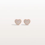 Heart - Shaped Lab Created Diamond Studs in 14K Solid Gold - Earrings