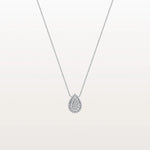 Lab Grown Diamond Teardrop Necklace in 14K Gold/Platinum - Necklaces