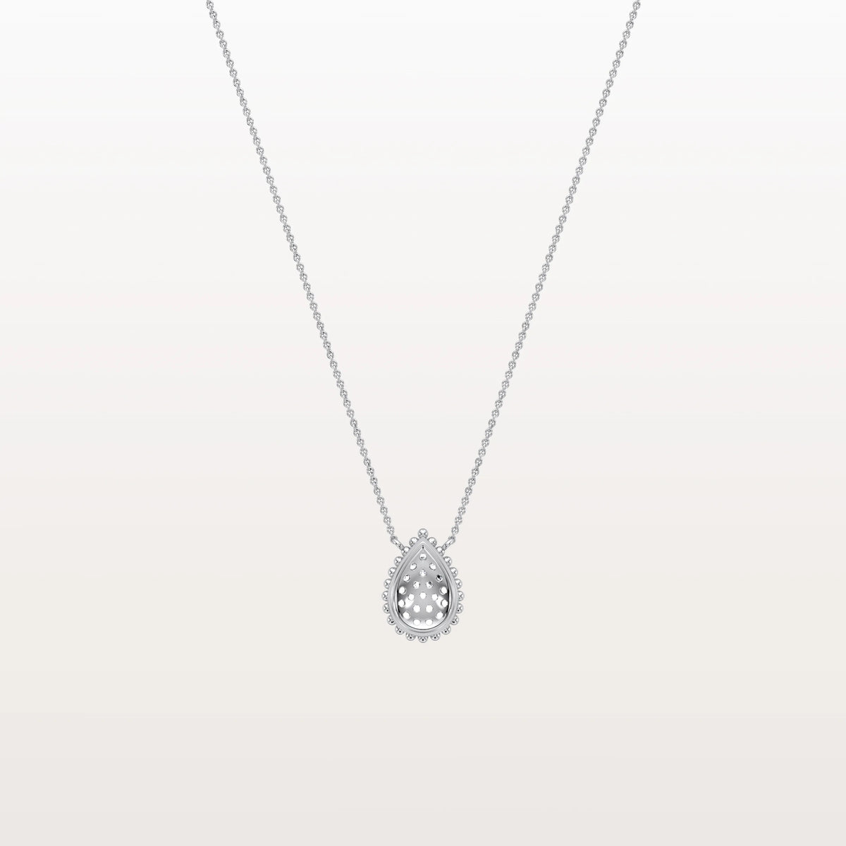 Lab Grown Diamond Teardrop Necklace in 14K Gold/Platinum - Necklaces