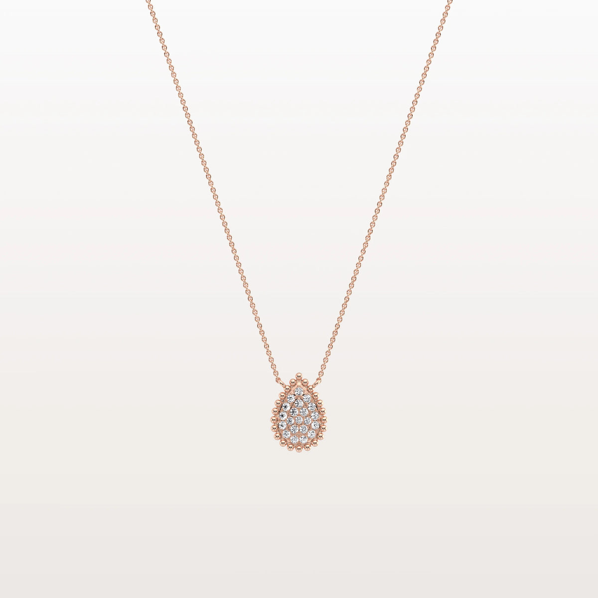 Lab Grown Diamond Teardrop Necklace in 14K Gold/Platinum - Necklaces