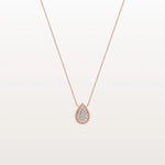 Lab Grown Diamond Teardrop Necklace in 14K Gold/Platinum - Necklaces