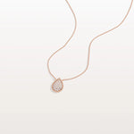 Lab Grown Diamond Teardrop Necklace in 14K Gold/Platinum - Necklaces