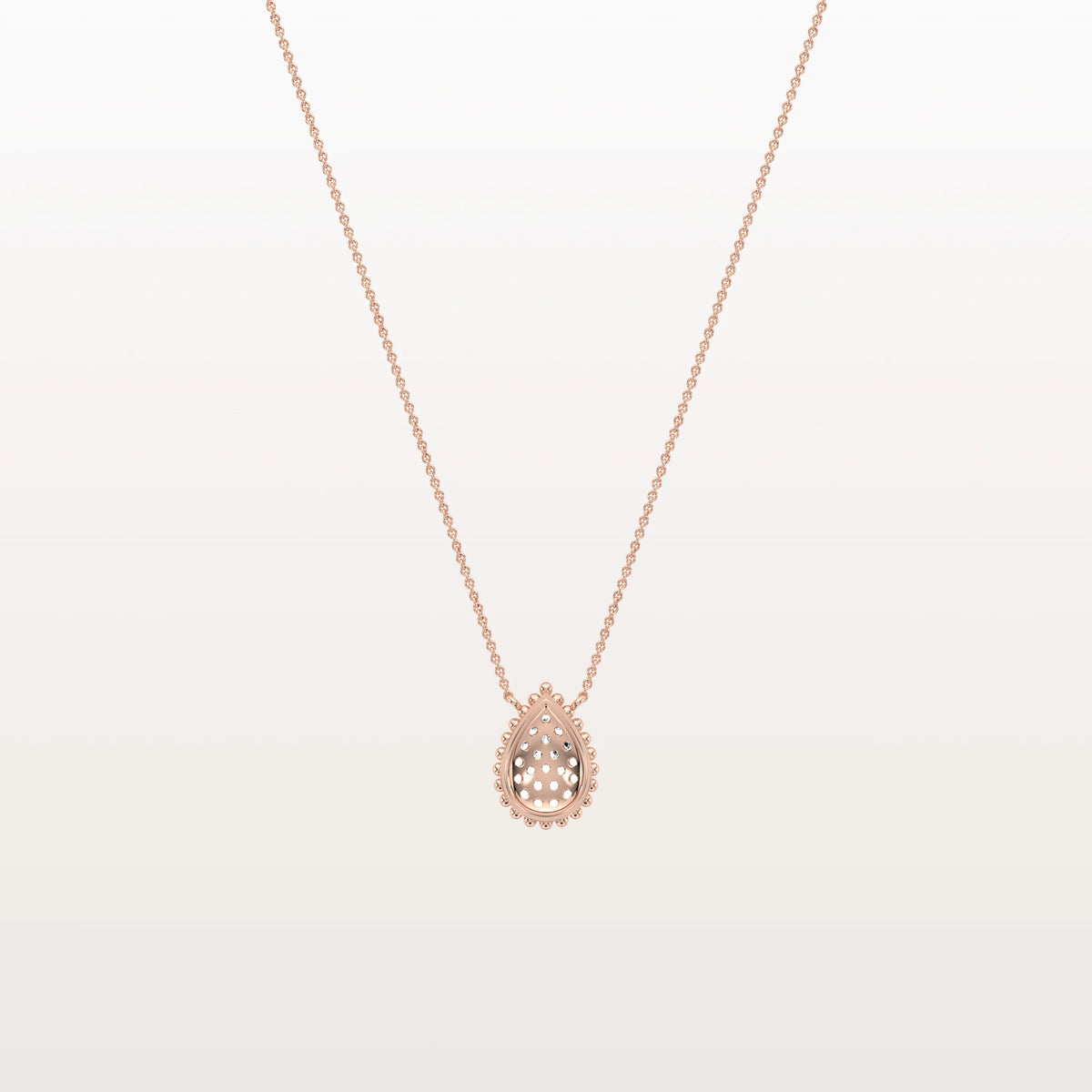Lab Grown Diamond Teardrop Necklace in 14K Gold/Platinum - Necklaces