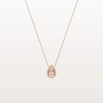 Lab Grown Diamond Teardrop Necklace in 14K Gold/Platinum - Necklaces