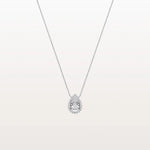 Lab Grown Diamond Teardrop Necklace in 14K Gold/Platinum - Necklaces