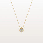 Lab Grown Diamond Teardrop Necklace in 14K Gold/Platinum - Necklaces
