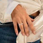 Lab Grown Diamond Clover Ring In 14K Gold/Platinum - Rings
