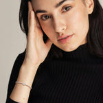 1CTW Pear Lab Grwon Diamond Pave Halo Bangel Bracelet - Bracelets