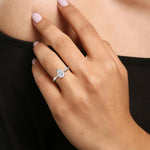 1CT Pear Lab Diamond Engagement Ring–Twisted 14K Gold Band - Rings
