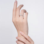 Minimalist Lab Diamond Bezel Solitaire Ring In 14K Solid Gold/Platinum - Rings