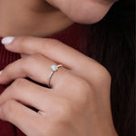 Minimalist Lab Diamond Bezel Solitaire Ring In 14K Solid Gold/Platinum - Rings