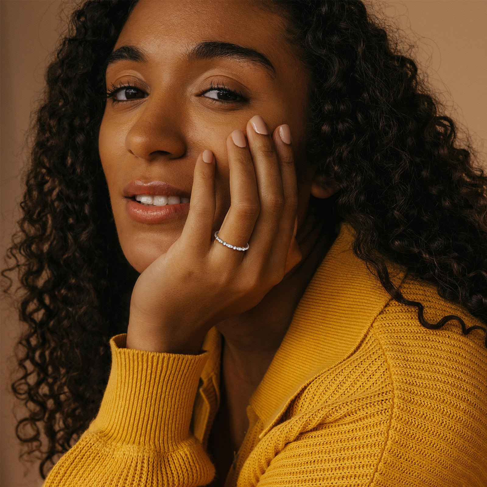 Lab Diamond Milgrain Stackable Anniversary Ring - Rings