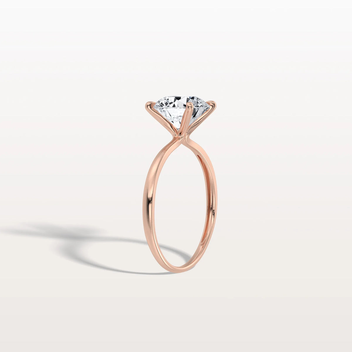2CT Round Lab Grown Diamond Ring In 14K Gold - Rings
