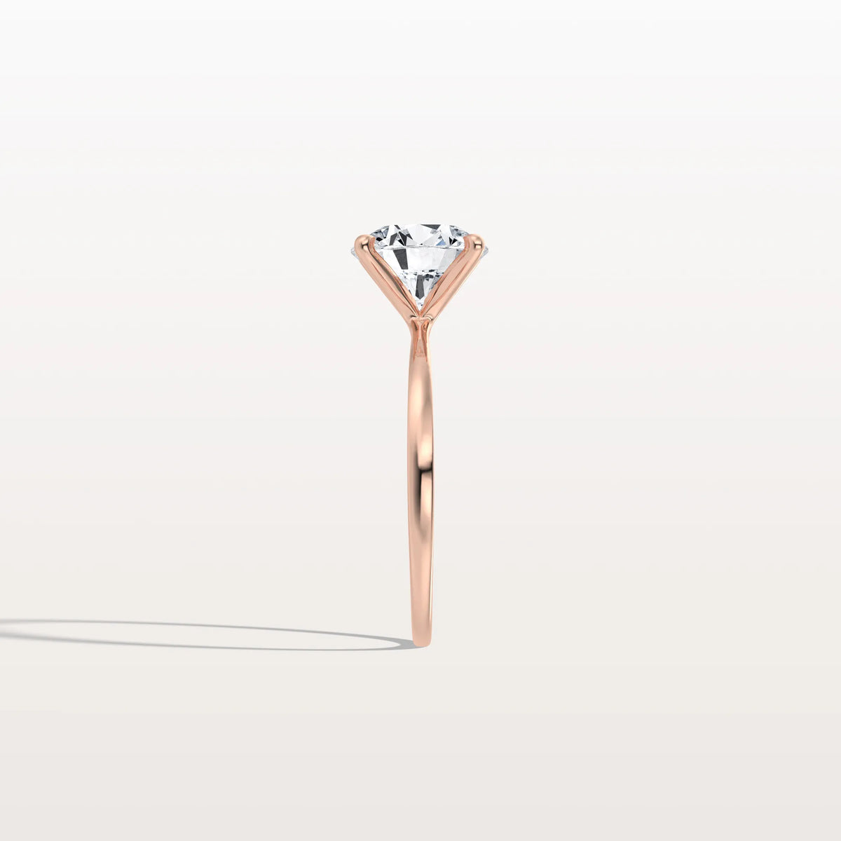 2CT Round Lab Grown Diamond Ring In 14K Gold - Rings