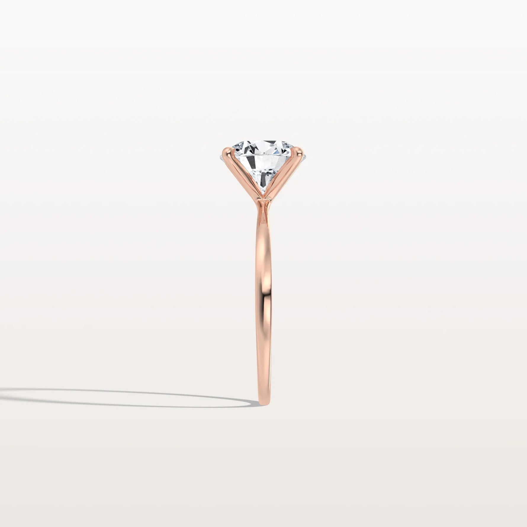 2CT Round Lab Grown Diamond Ring In 14K Gold - Rings