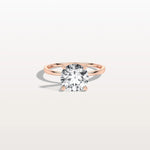 2CT Round Lab Grown Diamond Ring In 14K Gold - Rings