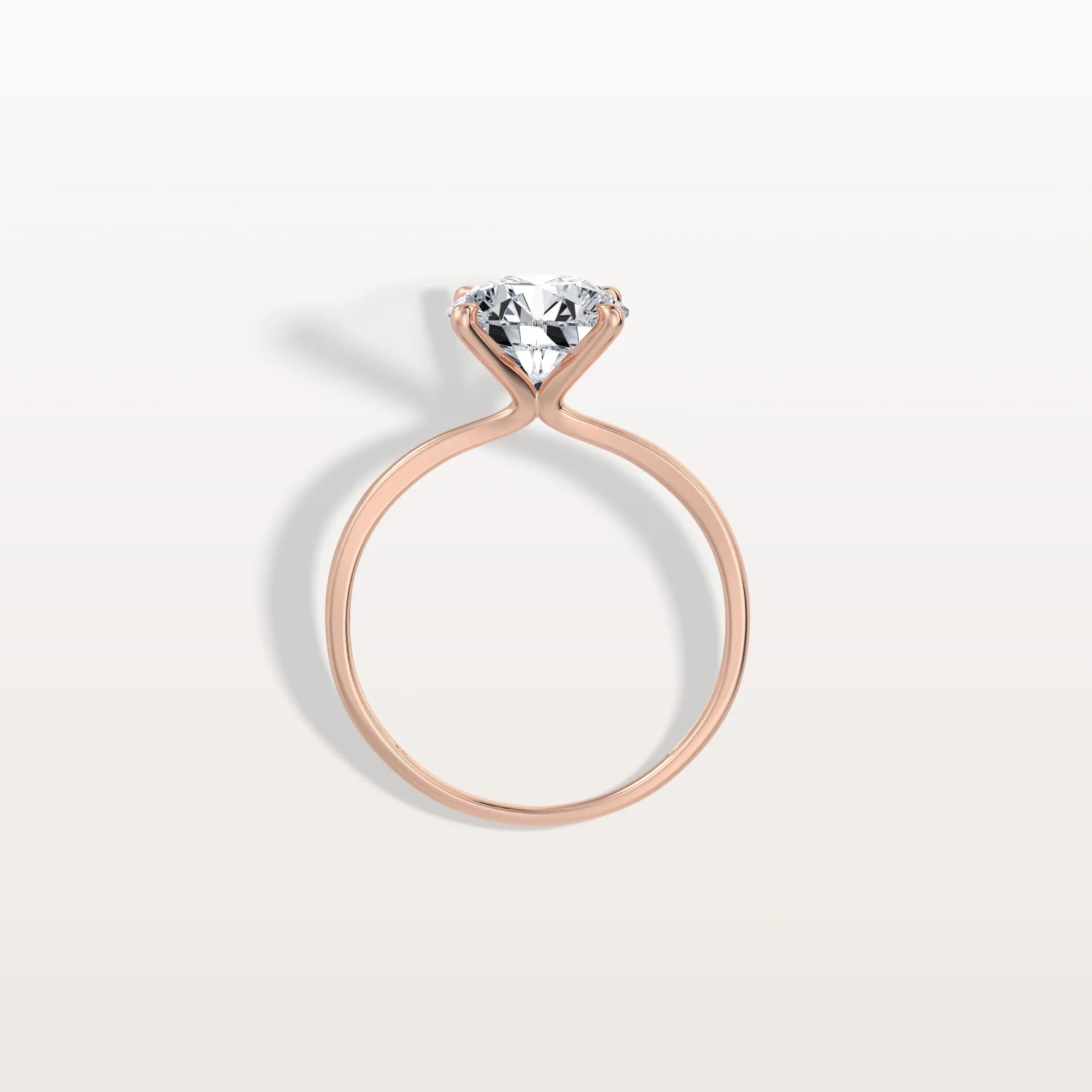 2CT Round Lab Grown Diamond Ring In 14K Gold - Rings