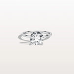 2CT Round Lab Grown Diamond Ring In 14K Gold - Rings