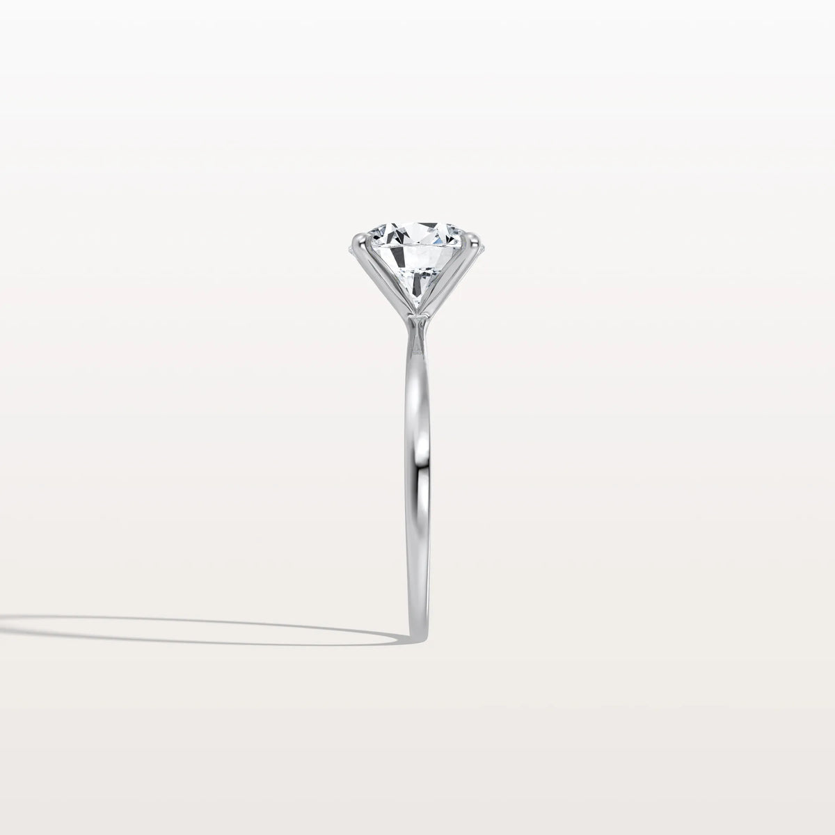 2CT Round Lab Grown Diamond Ring In 14K Gold - Rings
