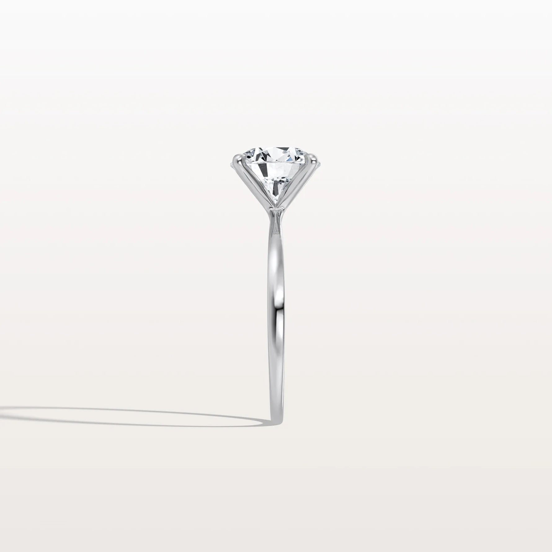 2CT Round Lab Grown Diamond Ring In 14K Gold - Rings