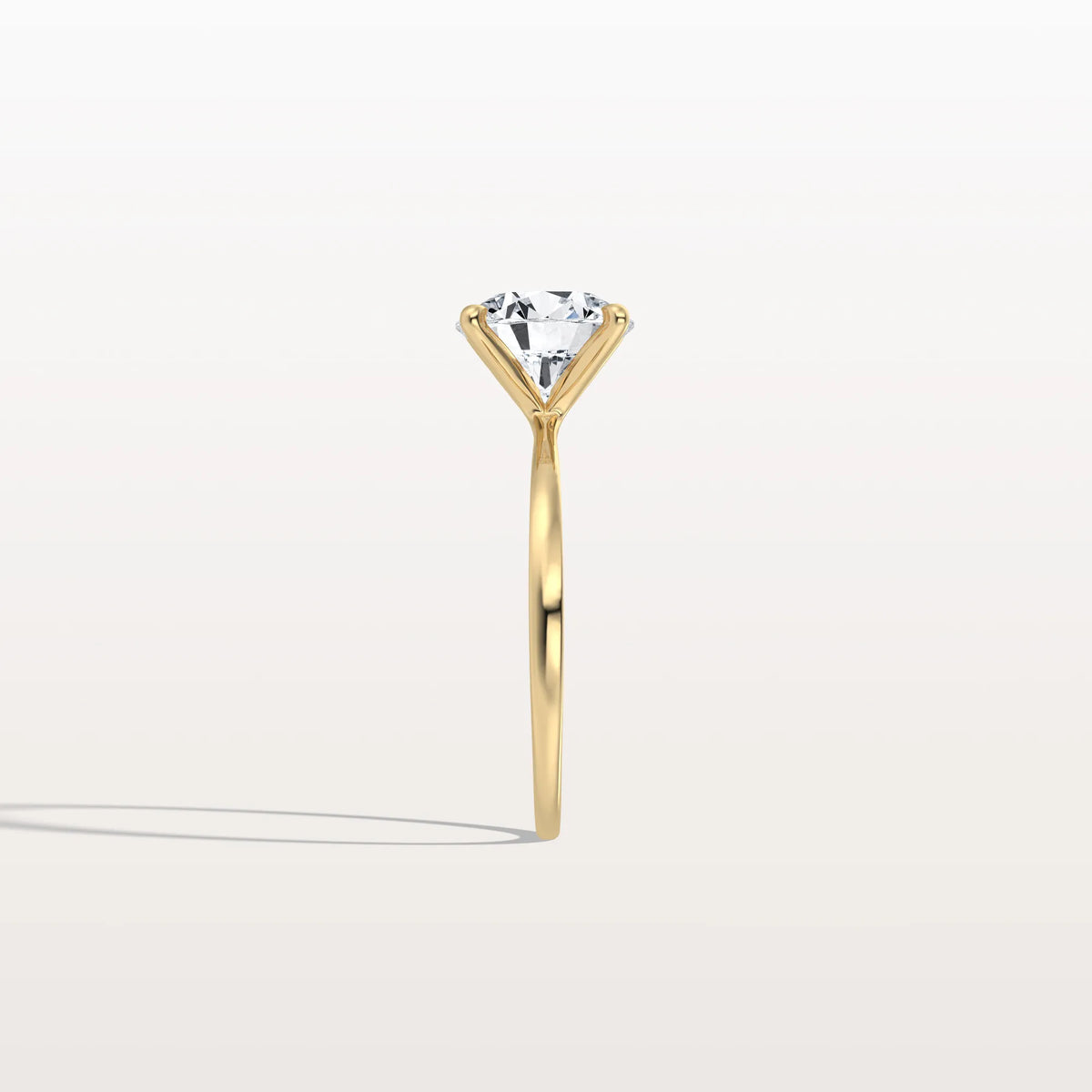 2CT Round Lab Grown Diamond Ring In 14K Gold - Rings